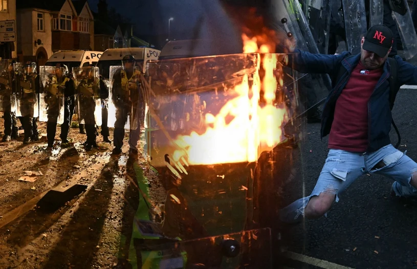 Zamieszki po zabójstwie młodego Polaka na Wyspach. Wstrząsające nagranie