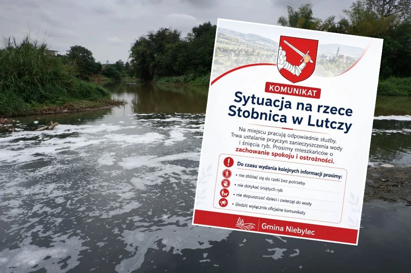 Skażona rzeka na Podkarpaciu. Władze alarmują: Nie zbliżać się do brzegu
