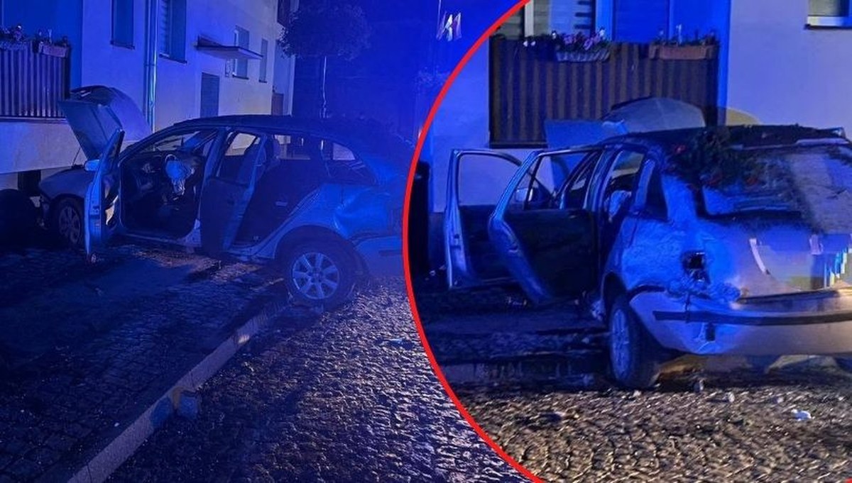 Potężny huk obudził mieszkańców. Młody człowiek z impetem wjechał w blok