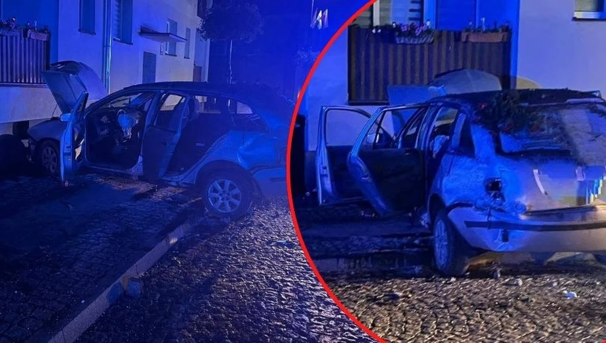Samochód uderzył w budynek mieszkalny - poinformowała Komenda Powiatowa Państwowej Straży Pożarnej w Szczecinku w Zachodnipomorskiem, dołączając zdjęcia auta, które z impretem uderzyło w blok, kilka centymetrów pod balkonem na parterze. Na szczęście nie było osób poszkodowanych.