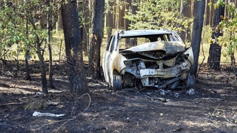 Tragedia pod Gubinem. Samochód stanął w płomieniac