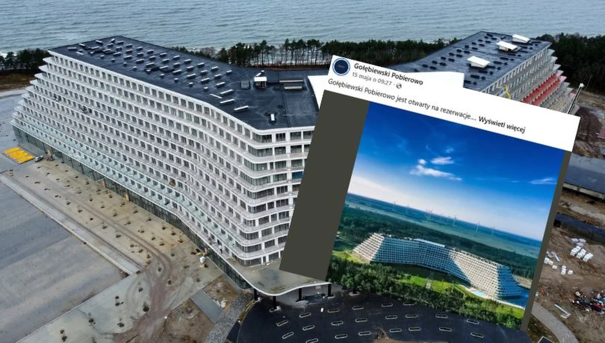 Hotel Gołębiewski w Pobierowie w zachodniopomorskiej gminie Rewal zaczyna dziś swoją działalność i przyjmuje pierwszych gości. To największy hotel w Polsce. Na trzynastu kondygnacjach znajduje się 1200 pokoi. Ceny noclegu na najbliższy weekend to 1600 zł za pokój dwuosobowy. 