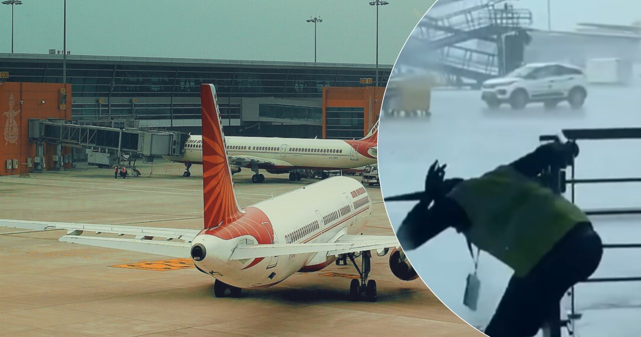 Burza uderzyła w największe lotnisko kraju. Airbusy uszkodzone