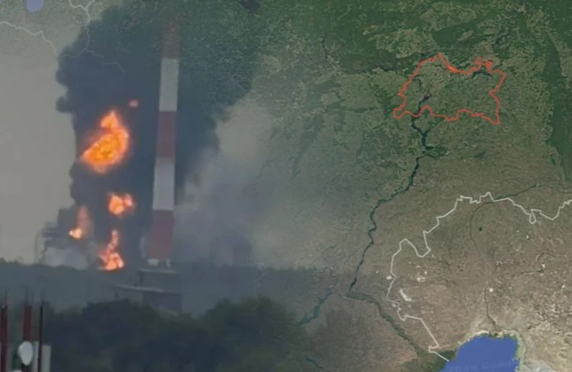 Rosja spowita dymem, atak w dniu święta. choćby 1200 kilometrów od granicy