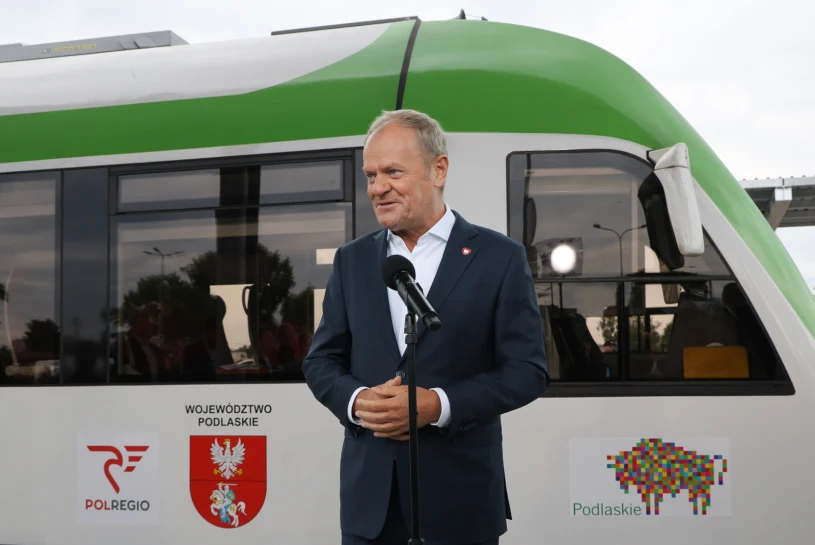 Pociąg wyruszył po 33 latach. Jednym z pasażerów był Donald Tusk