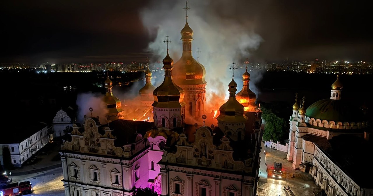 The heart of Ukraine's heritage is burning. Russian attack on an 11th-century church