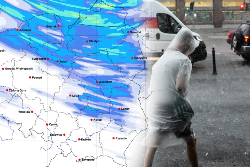 Z nieba spadną tony wody, do tego sypnie gradem. Pogoda psuje się od rana