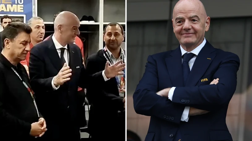Nagranie krąży po sieci. Oto do jakiej szatni wszedł szef FIFA
