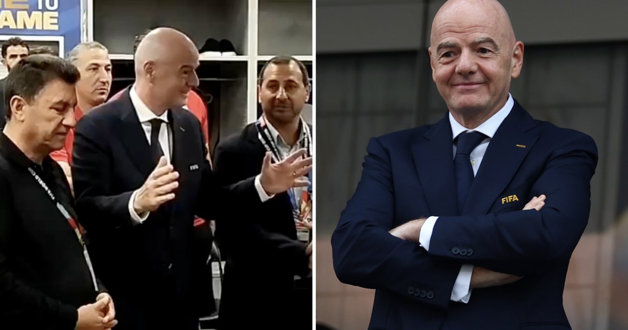 Nagranie krąży po sieci. Oto do jakiej szatni wszedł szef FIFA
