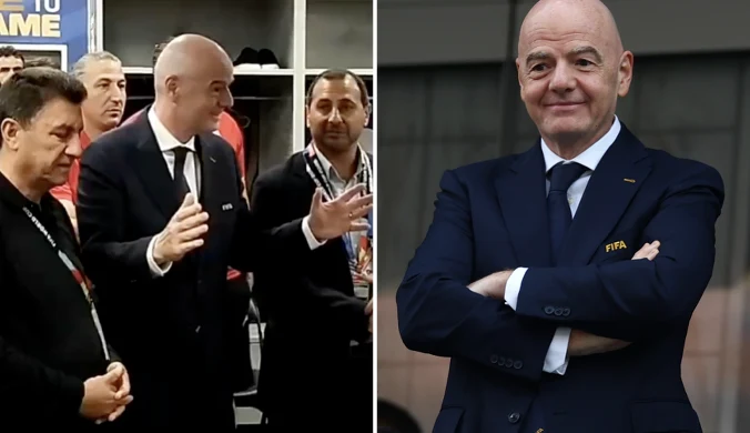 Nagranie krąży po sieci. Oto do jakiej szatni wszedł szef FIFA