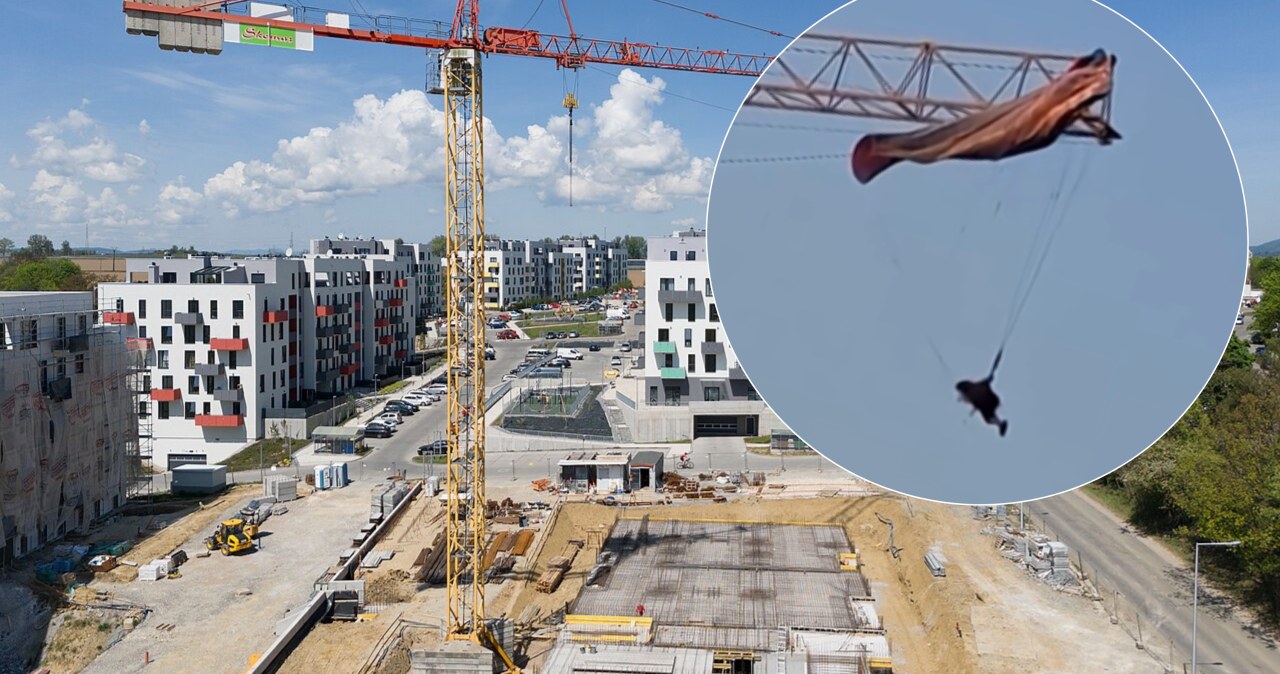 Paralotniarz uwięziony 60 metrów nad ziemią. Akcja służb [WIDEO]