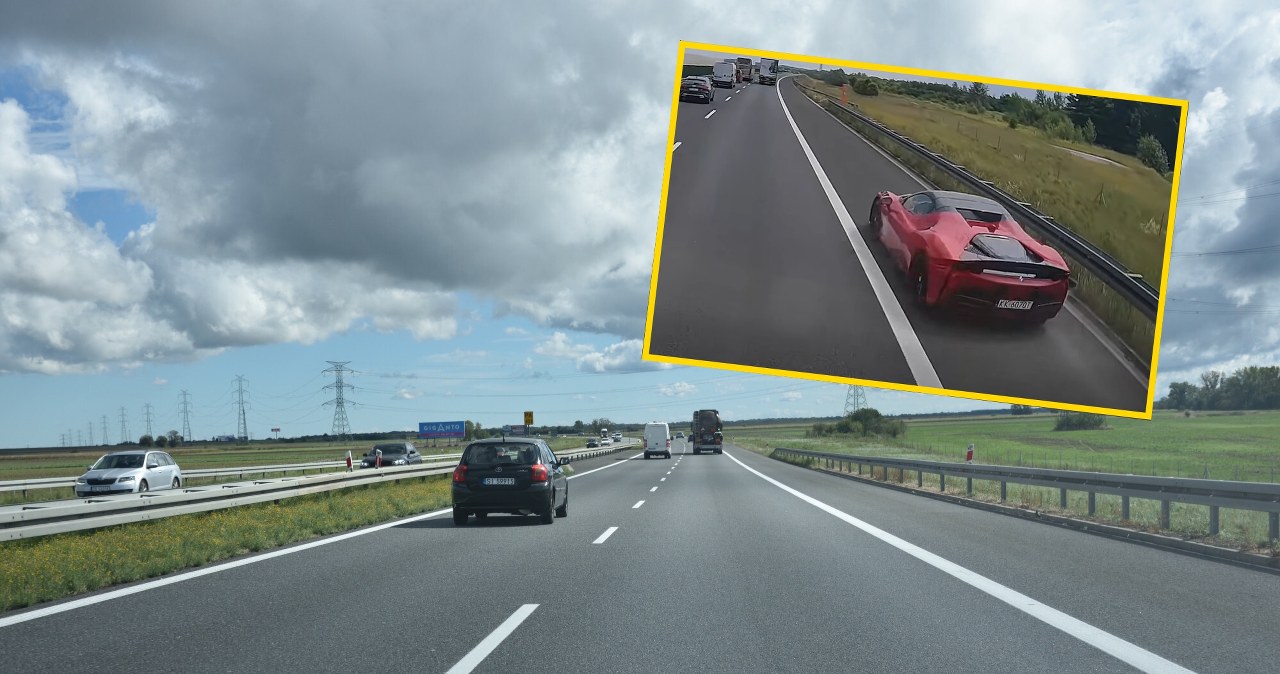 Pirat w Ferrari na autostradzie A4. Policjanci apelują do świadków