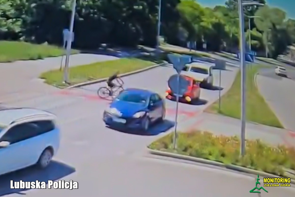 Kierowca potrąciła rowerzystę w Zielonej Górze i straciła prawo jazdy