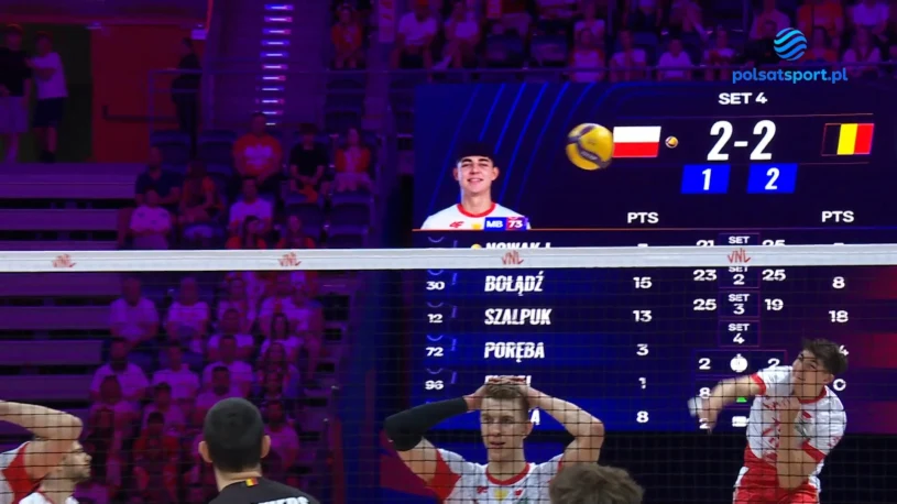 Asy serwisowe w meczu Polska - Belgia. WIDEO