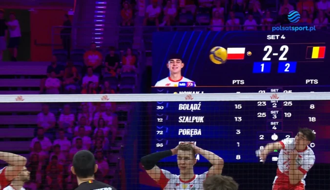Asy serwisowe w meczu Polska - Belgia. WIDEO
