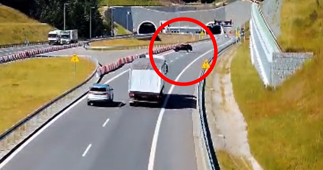 Kierowca zawrócił na S1 przed tunelem. Omal nie doprowadził do tragedii