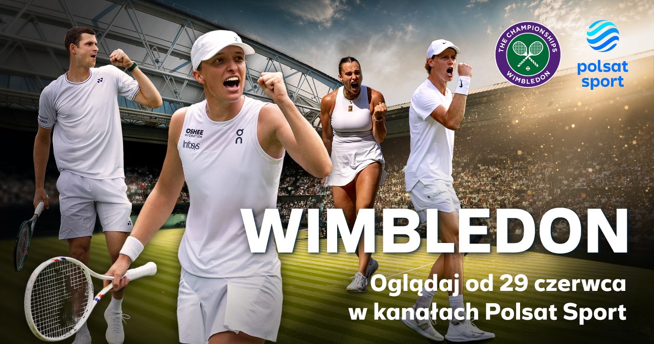 Wimbledon z Igą Świątek i Mają Chwalińską w kanałach Polsat Sport