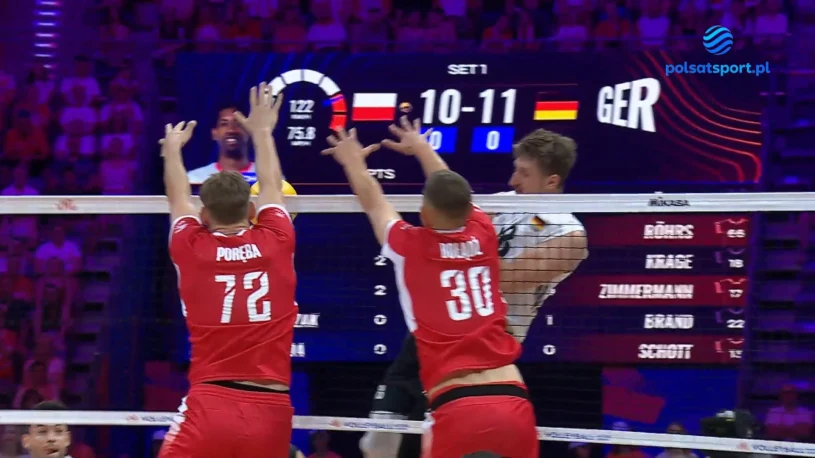 Polski blok zatrzymuje Niemców. Ogromna przewaga w defensywie [WIDEO]