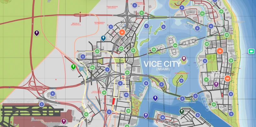 Mapa GTA 6 trafiła do sieci. Interaktywny projekt zachwyca niesamowitą skalą