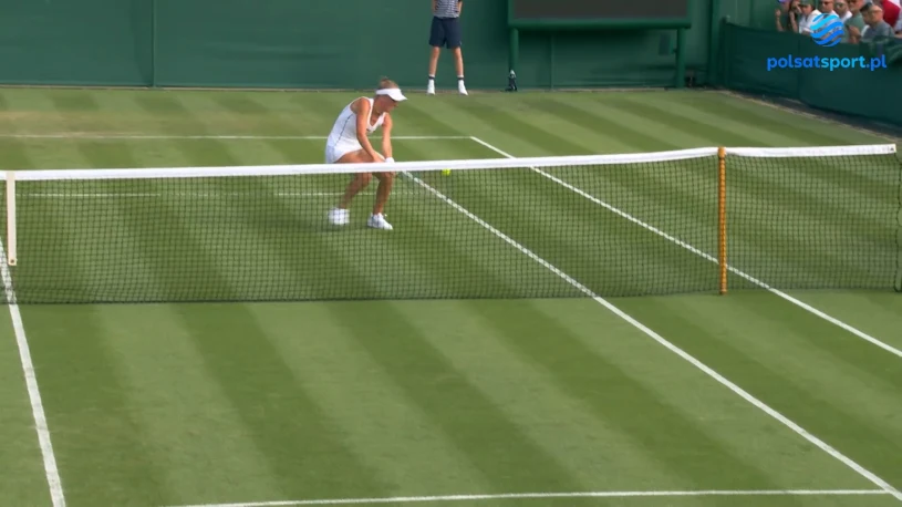 Magdalena Fręch odpada z Wimbledonu po zaciętym meczu z Kalinską [WIDEO]