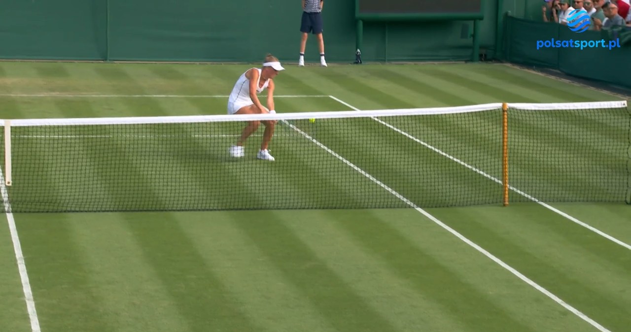 Magdalena Fręch odpada z Wimbledonu po zaciętym meczu z Kalinską [WIDEO]
