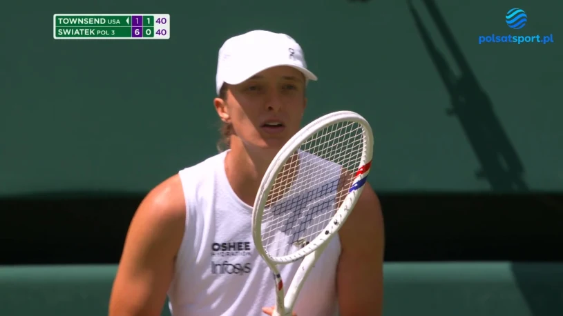 Świątek pokonała Townsend 6:1, 2:6, 6:3 i awansowała do 2. rundy Wimbledonu