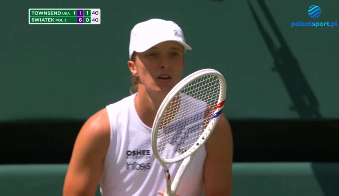 Trudny początek Świątek na Wimbledonie. Tak Polka wróciła do gry [WIDEO]