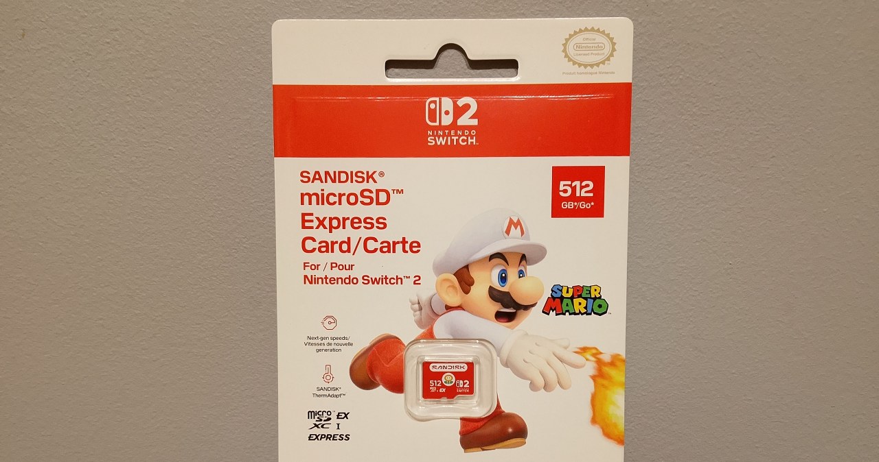 Sandisk microSD Express 512GB - karta, która zmienia zasady gry na Switch 2