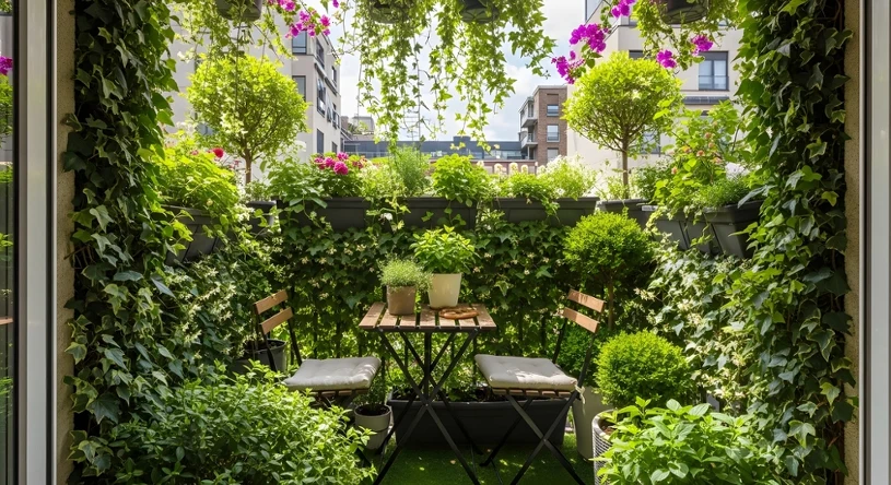 Cztery pnące rośliny jako naturalna roleta na balkon latem