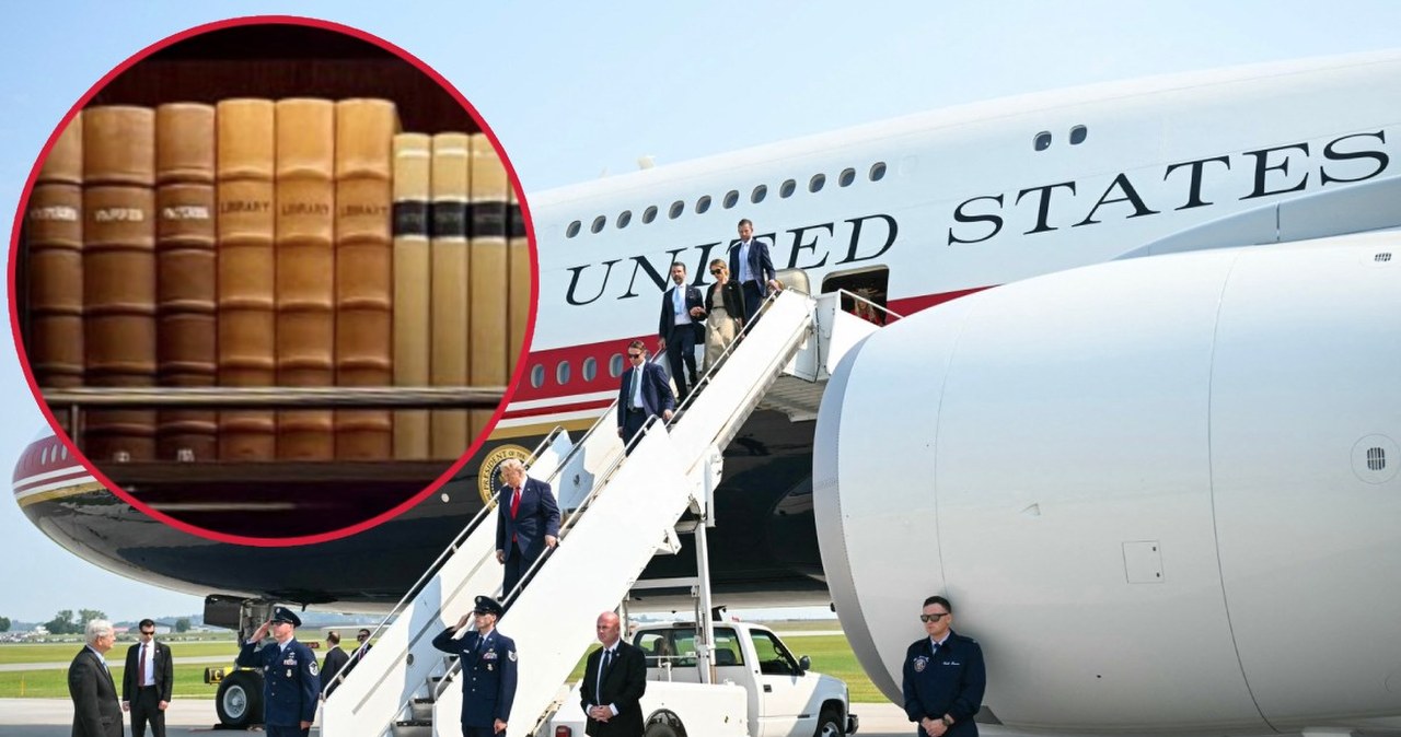 Zagadka wnętrza Air Force One. Książki w samolocie Trumpa to AI?