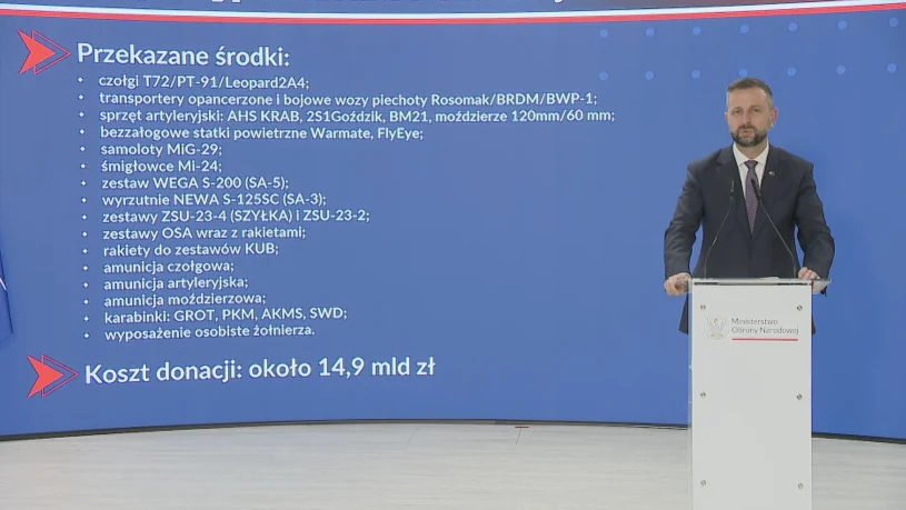 Szef MON o pomocy dla Ukrainy. Ujawnia skalę donacji