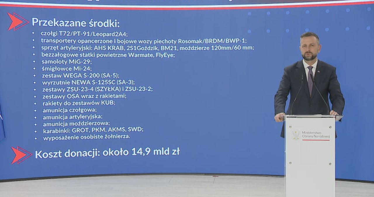 Wojna na Ukrainie. Władysław Kosiniak-Kamysz o pomocy dla Ukrainy. Wymienił przekazany sprzęt