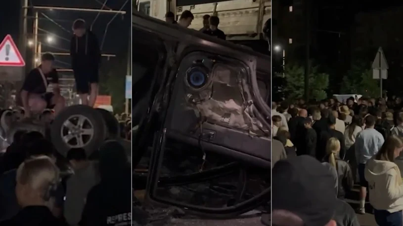 Lviv riots: crowd overturns military vehicle during conscription arrest
