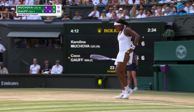 Ogromne emocje. Jest nagranie piłki meczowej w starciu Muchova - Gauff