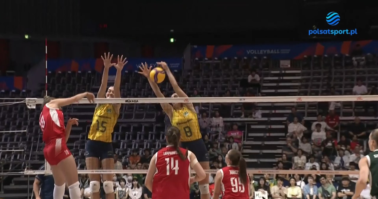 Efektowne bloki w meczu Polska - Brazylia [WIDEO]