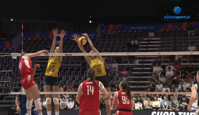 Efektowne bloki w meczu Polska - Brazylia [WIDEO]