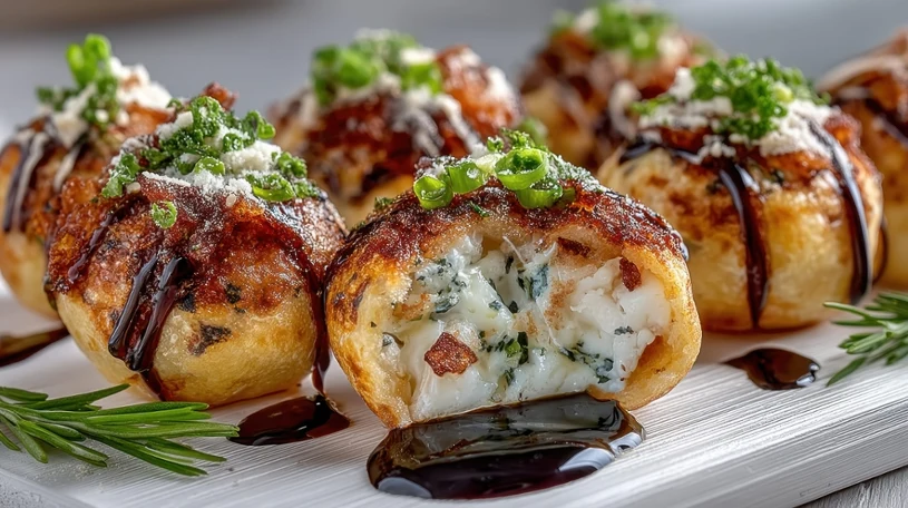 Crispy potato balls with bacon and blue cheese – a party crowd-pleaser