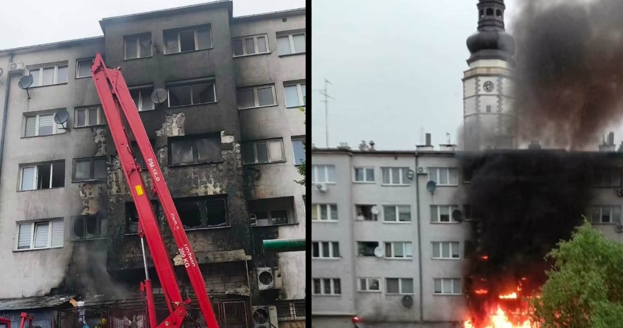 Strzelin. Wielka akcja gaśnicza. Z budynku ewakuowano mieszkańców Strzelin. Wielka akcja gaśnicza. Z budynku ewakuowano mieszkańców
