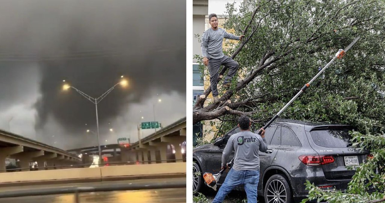 USA. Tornado w San Antonio. Tysiące odbiorców bez prądu, poważne zniszczenia USA. Tornado w San Antonio. Tysiące odbiorców bez prądu, poważne zniszczenia