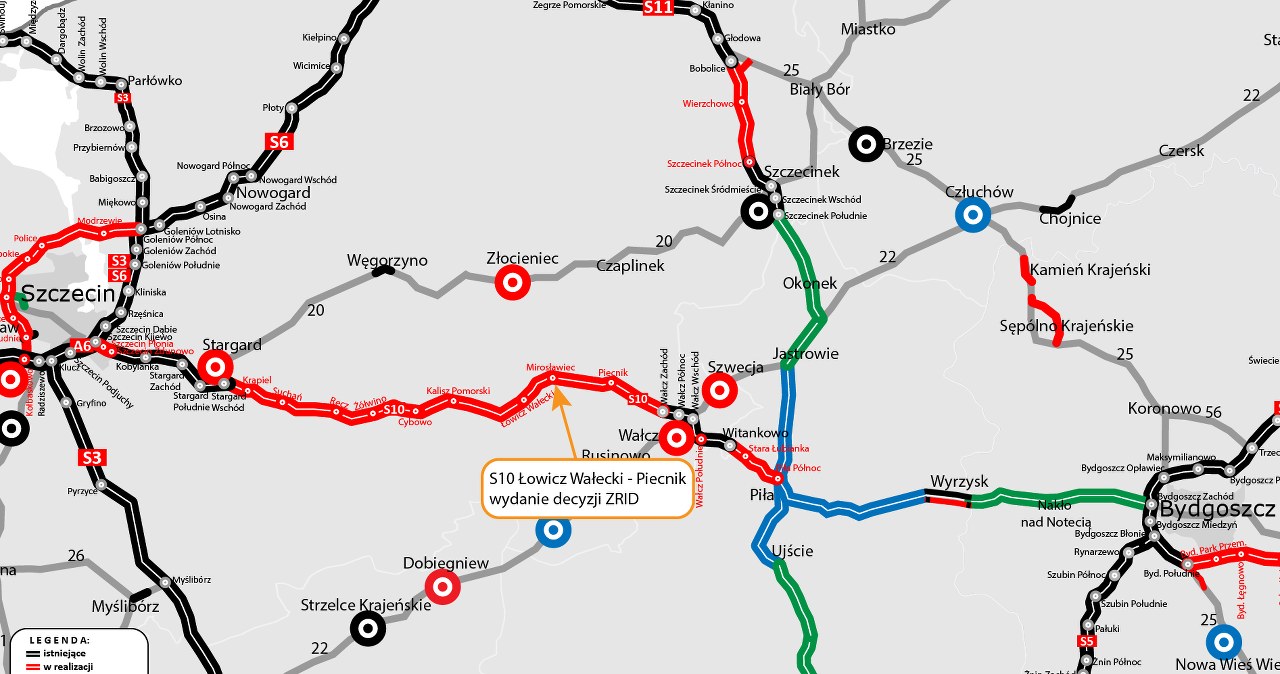 100 km drogi ekspresowej S10 jest już w budowie. Kiedy pojadą nią kierowcy?