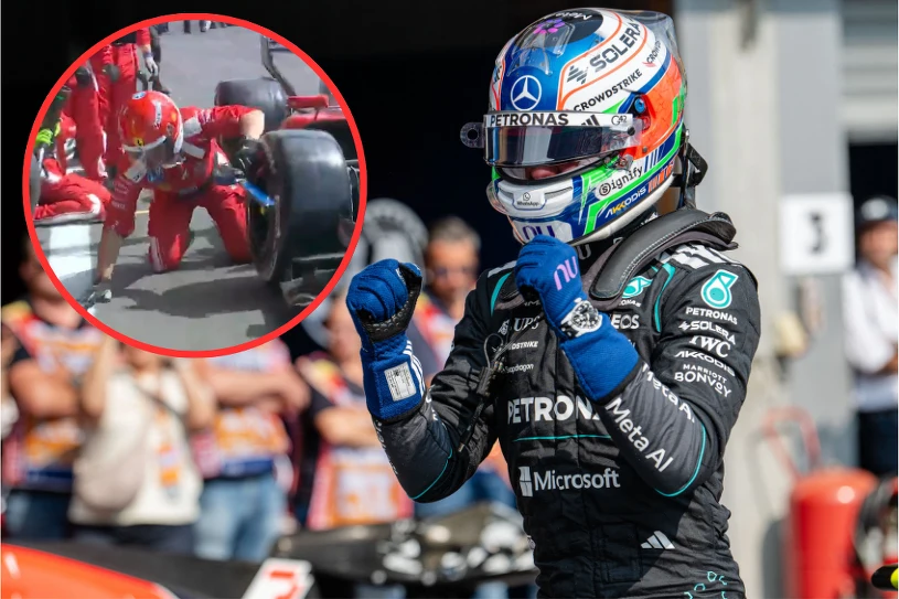 Antonelli wygrał GP Belgii, Hamilton potrącił mechanika podczas pit stopu