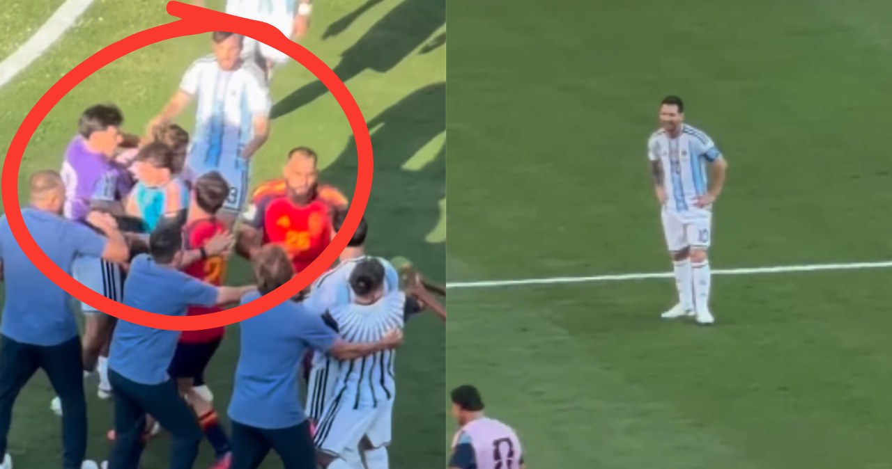 Świętowanie przerwane. Bijatyka na murawie. Potem Messi się rozpłakał