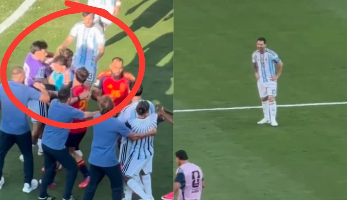 Świętowanie przerwane. Bijatyka na murawie. Potem Messi się rozpłakał