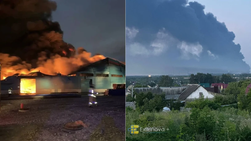 Fires break out across several Russian regions a day after Ukrainian strikes
