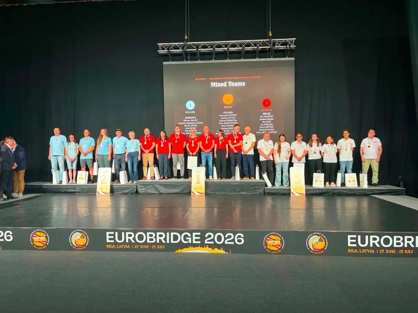 Dwa złote medale dla Polski na DME w brydżu sportowym