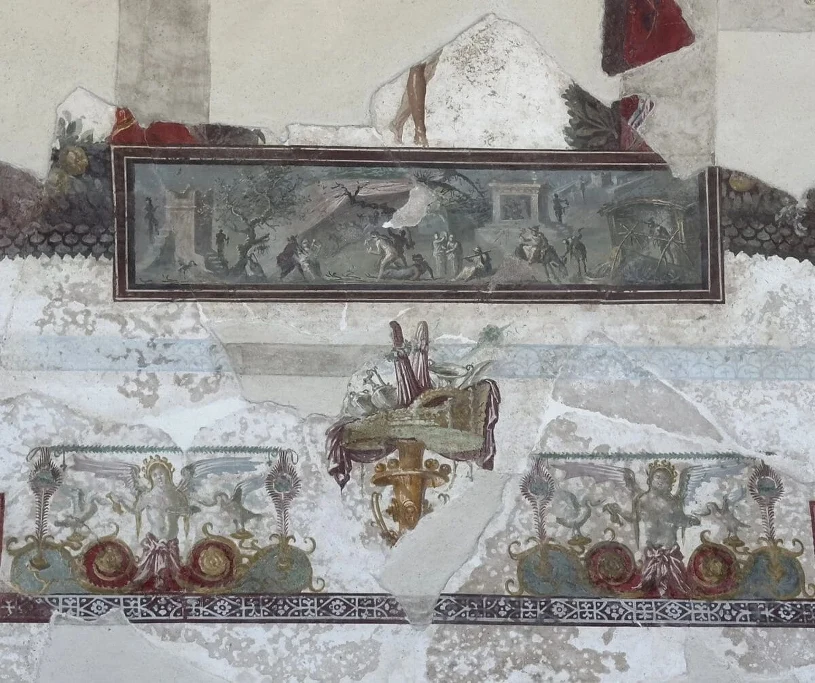 Archeolodzy w Pompejach odtworzyli fresk przedstawiający Ariadnę i Dionizosa