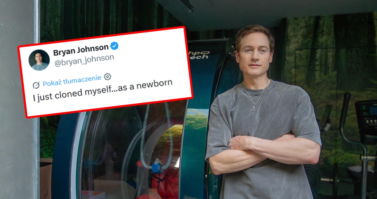 "Sklonowałem siebie jako noworodka". Bryan Johnson szokuje nowym pomysłem
