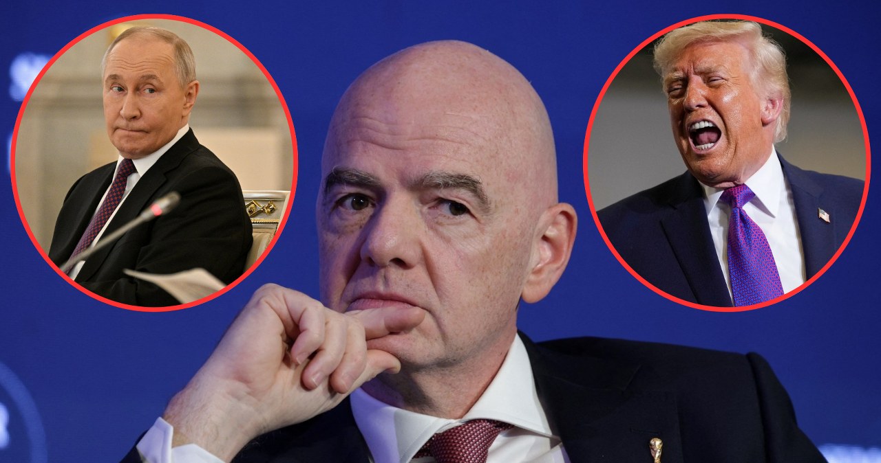 Infantino balansuje na cienkiej krawędzi. W tle relacje z Trumpem i Putinem