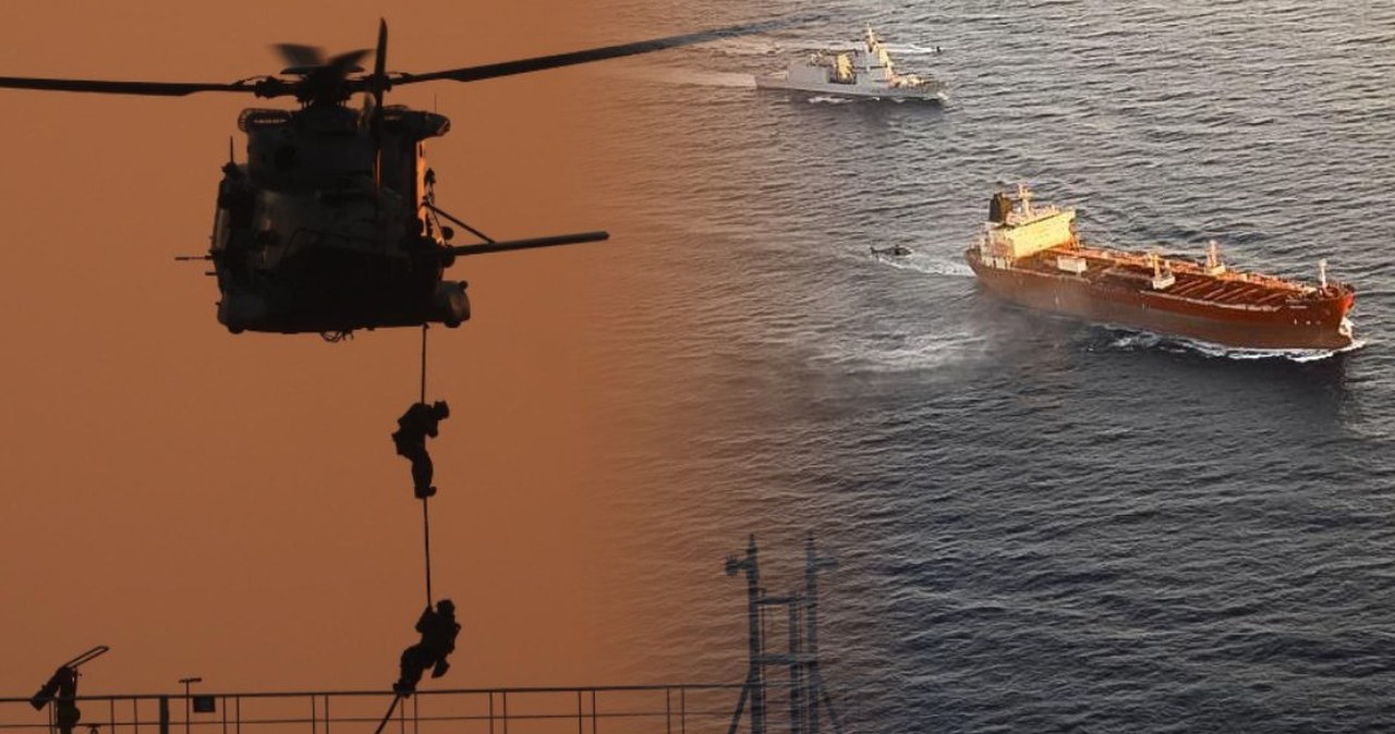 Żołnierze weszli na tankowiec z "floty cieni". Polska wsparła akcję