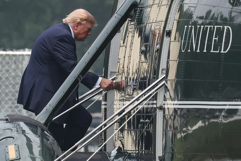 Groźny incydent po starcie z Białego Domu. Na pokładzie Donald Trump